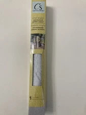 Crafter’s Square Permanent Vinyl Glitter Paper Silver 12 In 48 In