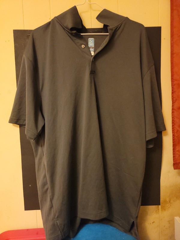PGA Tour Polo Shirt Men's 2Xl Short Sleeve Airflux Gray No Embroidery