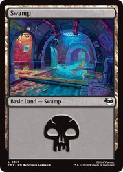 Swamp (0317) Foil - Teenage Mutant Ninja Turtles MTG