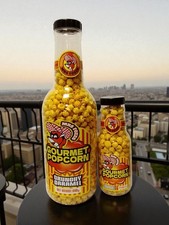 Gourmet Crunchy Caramel Popcorn Bottle 260g or 890g Luxury Party Snack