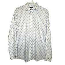 Tommy Hilfiger Shirt Flex Slim Fit Stretch Floral Church Graduation Wedding L