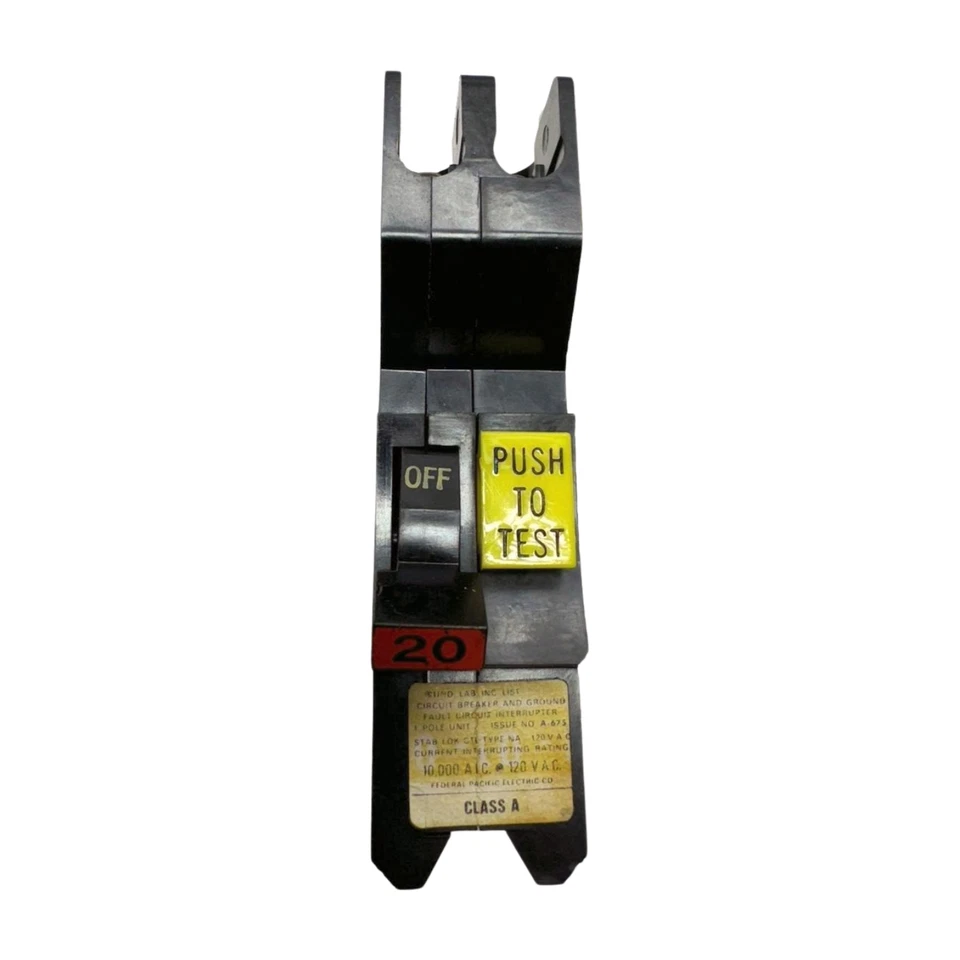 FPE NA120GF Stab-Lok Circuit Breaker, 1-Pole, 20A, 120VAC, Type NA - Image 2 of 4