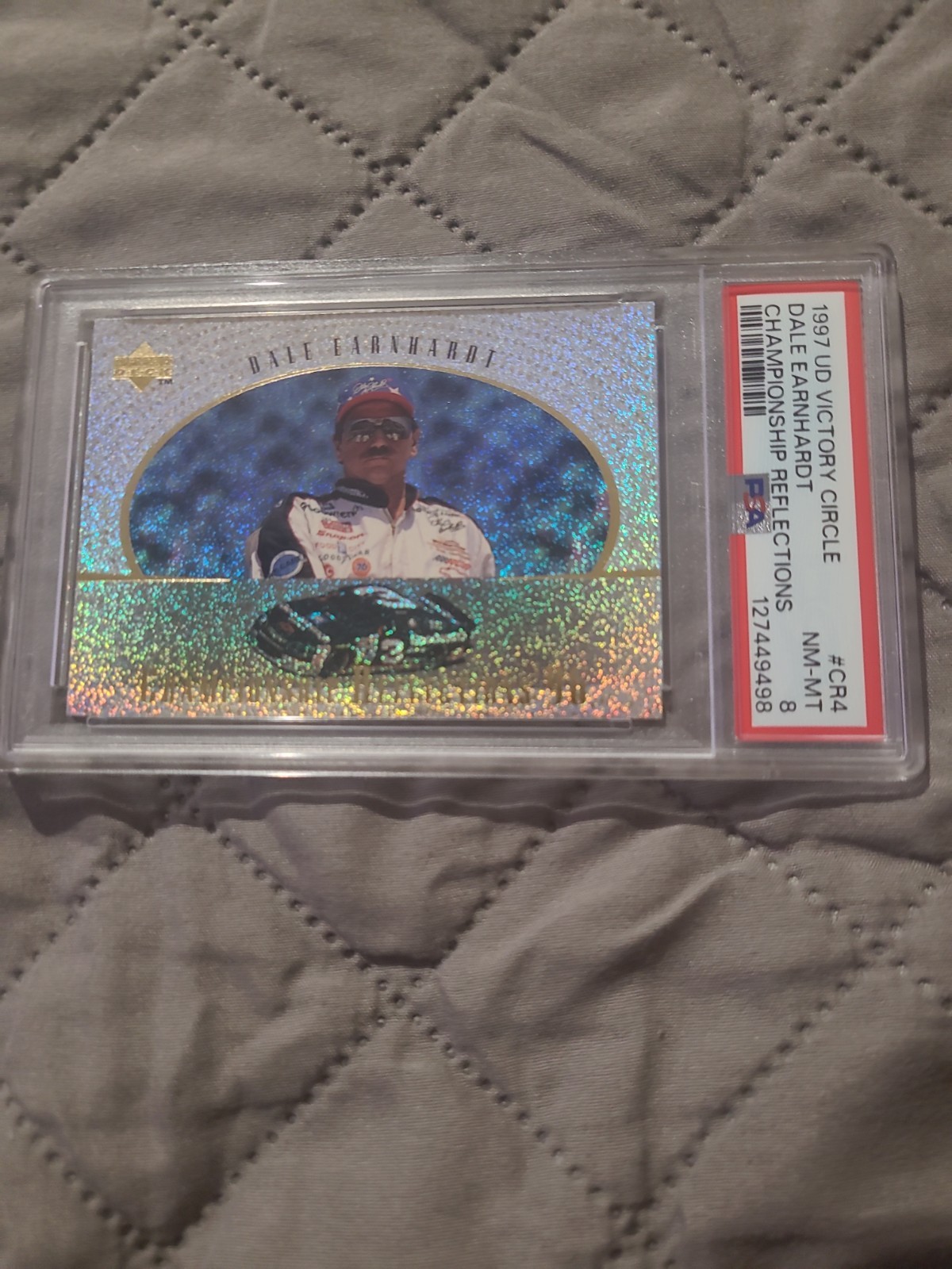 1997 Upper Deck Victory Circle Dale Earnhardt Championship Reflections PSA 8 view 5