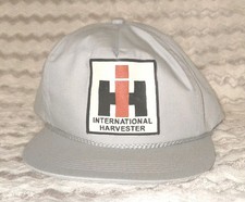 International Harvester (Farmall) Logo Snapback Gray Fabric Baseball Cap NWOT