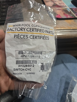 #ad W10285518 WHIRLPOOL KENMORE WASHER SELECTOR SWITCH OEM NEW FREE SHIPPING $25.00