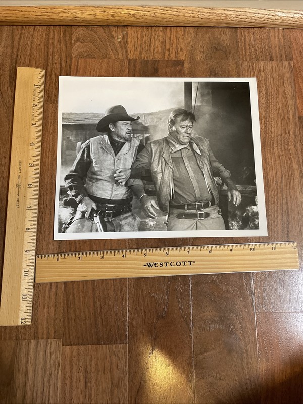 Vintage Movie, “Chisum” PRESS  B/W PHOTO, 1970 RELEASE John Wayne Cowboy 8x10