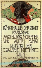 Modern Art Kunsthalle Karlsbad 1913 Vintage Poster Print Classic Jugensthil Art