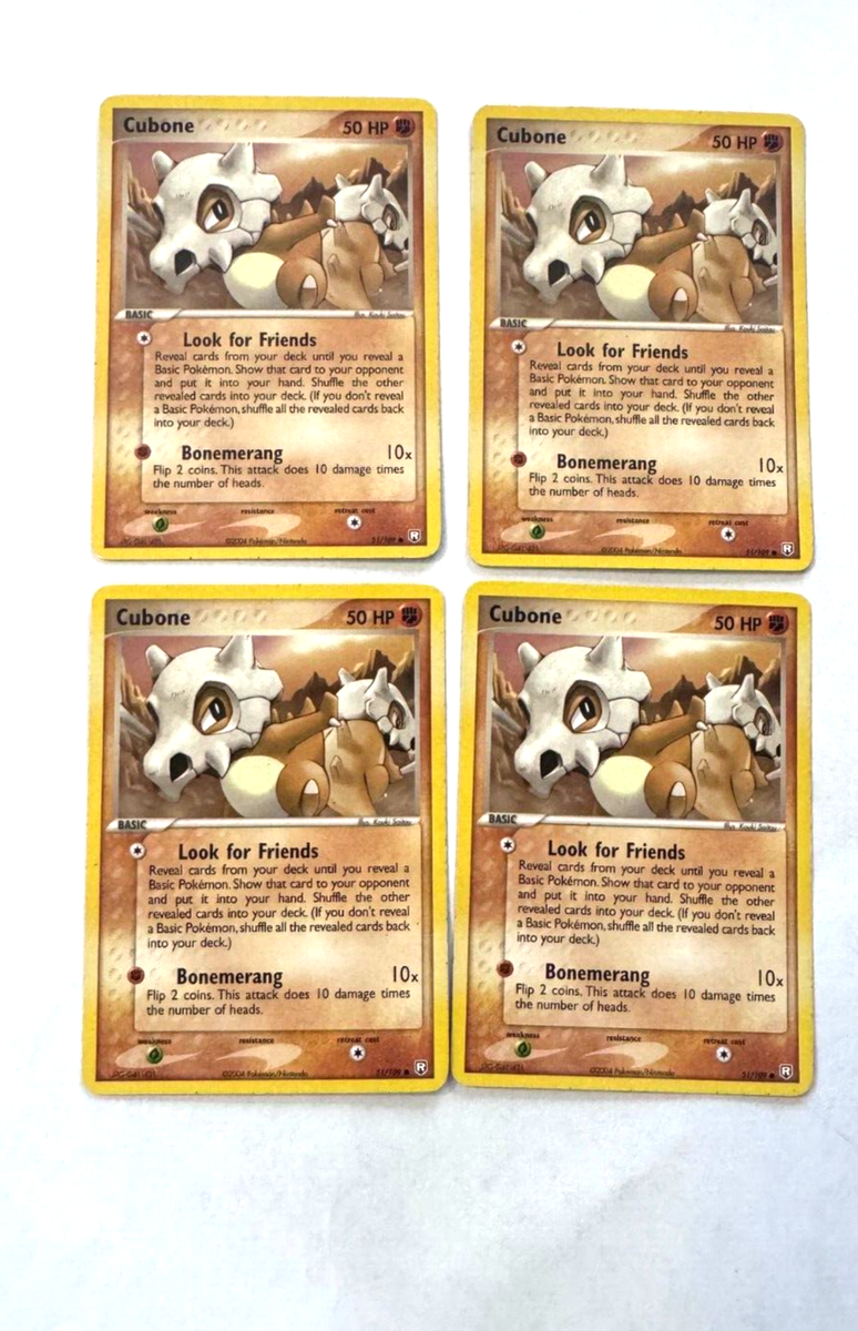 cubone pokemon card value 1999 Pokemon Jungle Unlimited Common Card Cubone #50 / 64 Good Condition