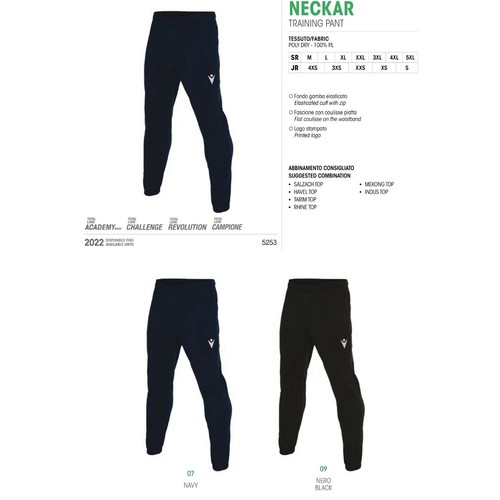 PANTALON CHANDAL ENTRENAMIENTO OUTDOOR NECKAR - MACRON - Da 4XS a 5XL | eBay