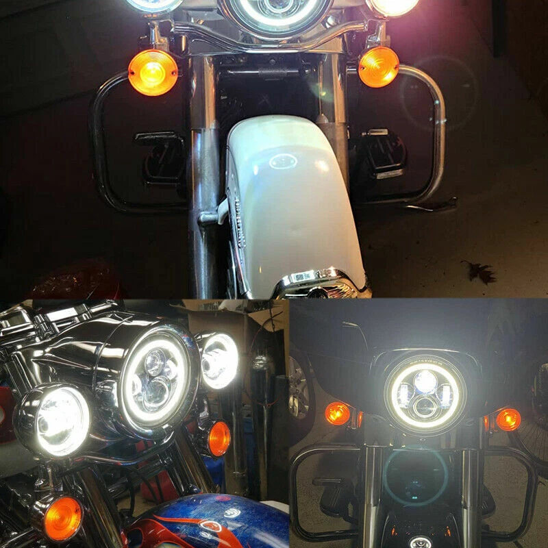 Желтые плоские светодиодные указатели поворота для Harley Electra Glide Ultra Classic FLHTCU - Изображение 2 из 4