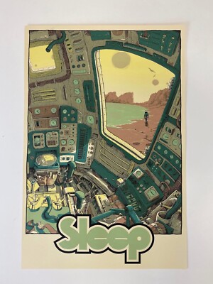 Sleep Band 2019 Tour Poster. Illustrated by Dave Kloc. Glow in the