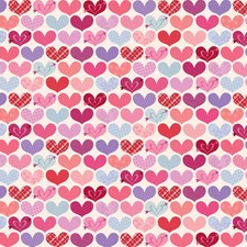 VALENTINE DAY Scrapbook Paper 12" LOVE 5p HEARTS Specialty cards Glitter Wedding