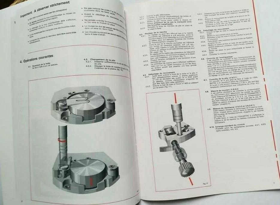 Manual de servicio [Inglés] ESA 9162 Eroughs SA [Longines Ultronic Cal. 6312]