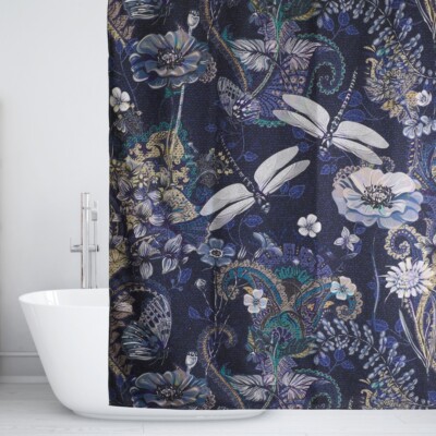 Mystic Boho Shower Curtain Waterproof  Dragonfly  72''x72''