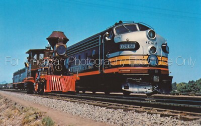 SOUTHERN PACIFIC RR C.P. Huntington Steam Engine E.M.D. F-7 Freight Diesel 7x11