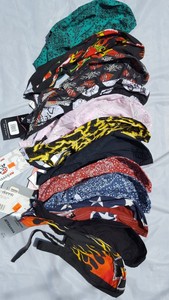 Biker Motorcycle HeadWraps Skull Cap Doo Rag Assorted Pattern LOTS Of