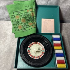 RARE Royal Roulette Set Crisloid Feature Game Vintage COMPLETE w MAT & MANUAL
