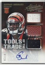 2013 ABSOLUTE GIOVANI BERNARD TOOLS OF TRADE RC AUTO TRIPLE JERSEY BALL 7/10