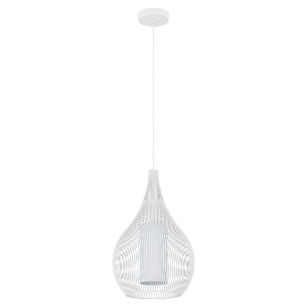 Eglo Razoni Pendelleuchte HäNgelampe 1-Flammig Weiß Glas Metall 32 X 110 Cm-image