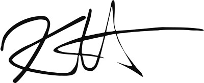 Kirk Lee Hammett Autograph Signature VINYL DECAL Bumper Sticker Metallica