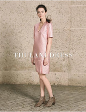 L.K. Bennett Womens Thulani Rose Pink Sherbert Short Sleeve Tunic Dress UK 6