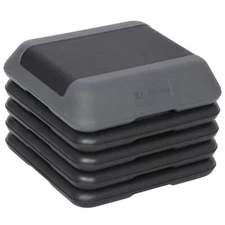 Adjustable Height Stepper Square Workout Aerobic Platform w/ 4 Risers 16" x 16" 