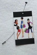 200 HANG TAGS GARMENT TAGS FASHION HANG TAGS WITH 200 PLASTIC FASTENERS