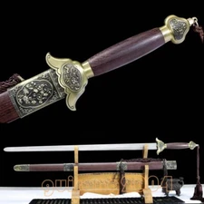 40" Practice Chinese Kung Fu Sword Stainless Steel Blade Flexible Tai Chi Jian