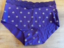 PINK Victoria's Secret Lilac Wreath Logo LARGE No Show Boyshort Panty VS