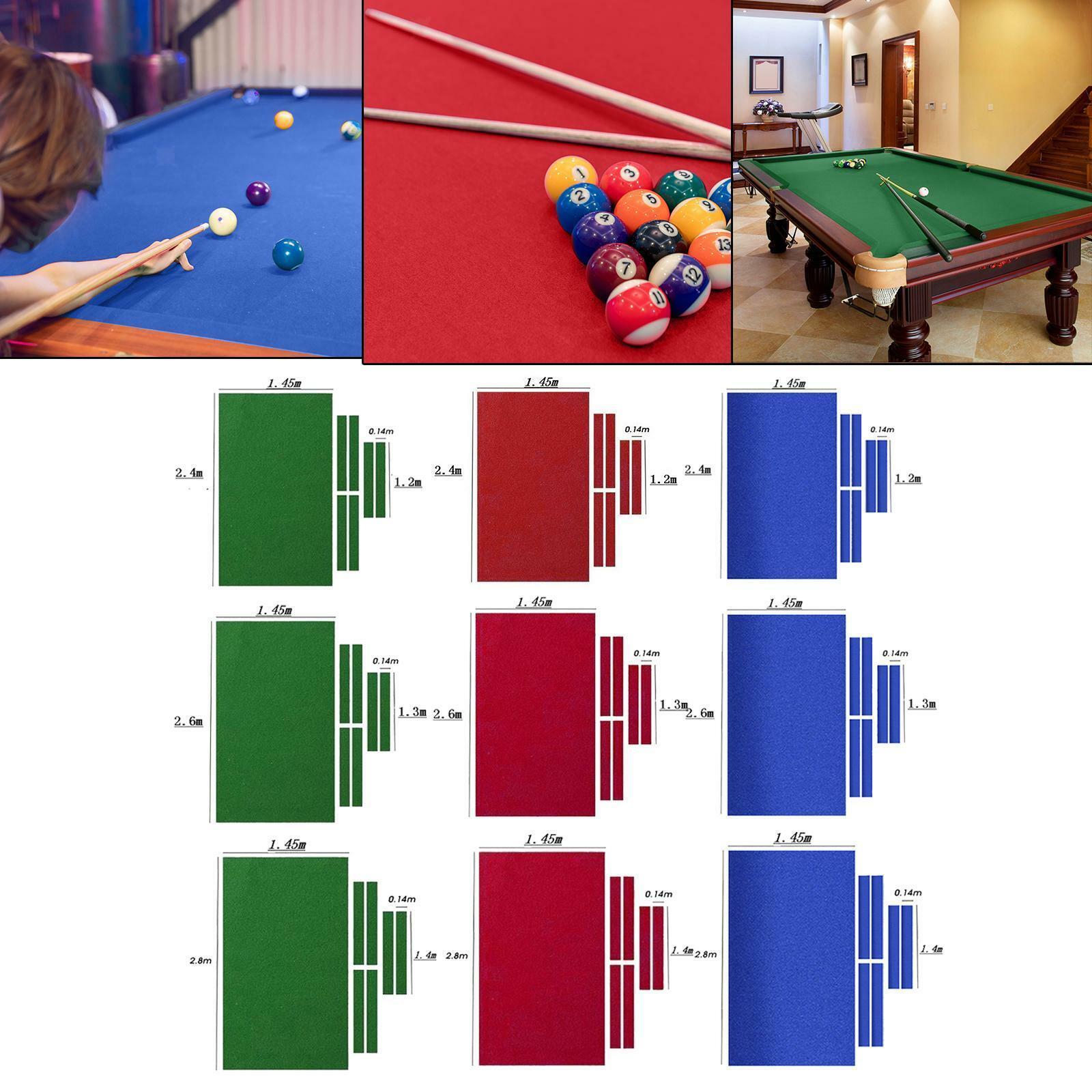 Billiard Cloth Pool Table Felt for 7' 8' 9' Pool Table Pre Cut Bed &