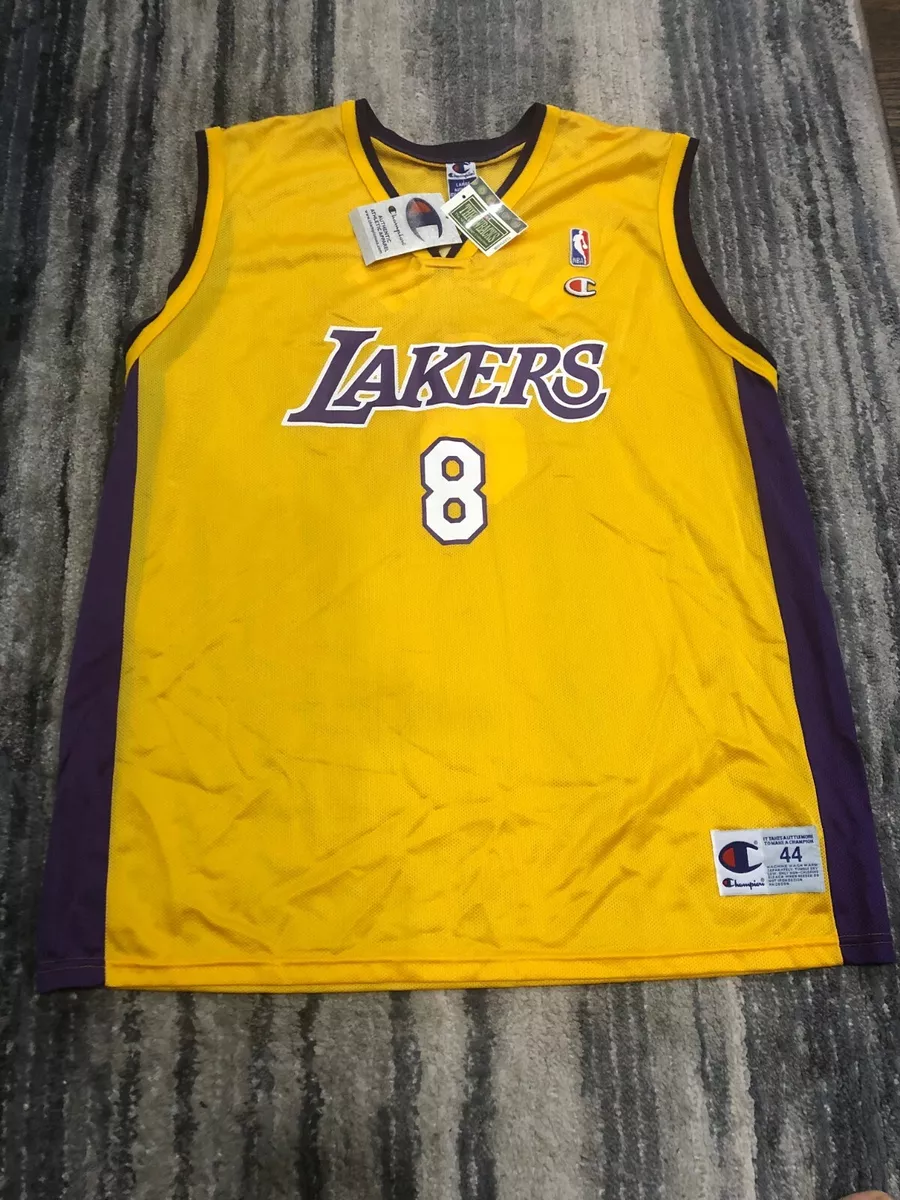 Champion Kobe Bryant Los Angeles LA Lakers Replica Jersey sz. 44 New NWT vtg
