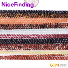 2mm Natural Round Small Tiny Spacer Loose Stone Beads Jewelry Making 15"DIY