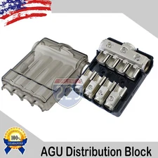 12V  PLATINUM AGU FUSE DISTRIBUTION BLOCK (3) 0/2/4 GA IN FOUR 4/8 GAUGE AWG OUT