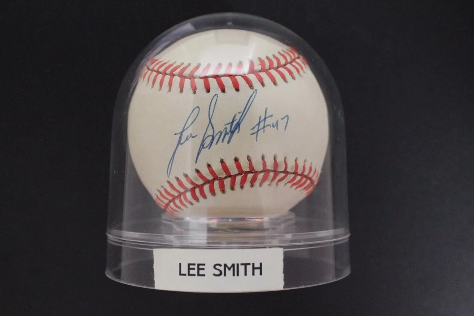Lee Smith Cubs Red Sox HOF All Star Autographed ONL Signed Baseball JSA B3 - Image 3 of 4