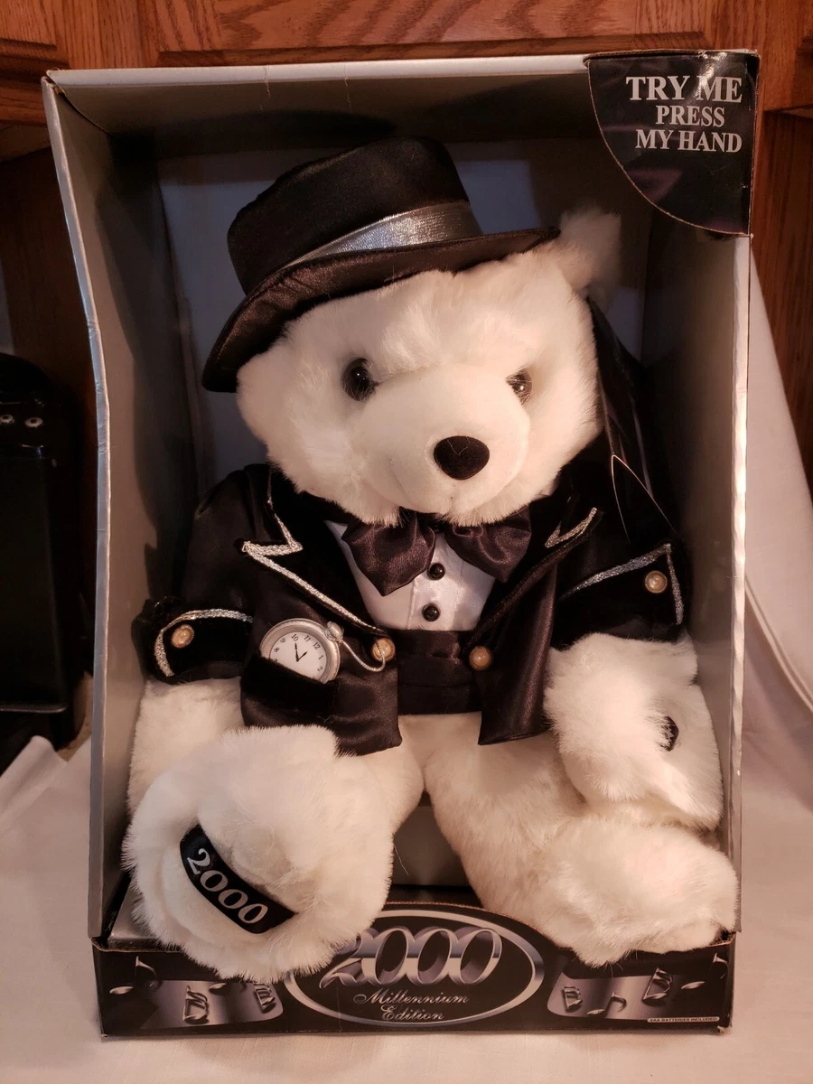 2000 Dan Dee Millennium Edition Bear in New Years Eve Tuxedo Original BOX TS