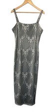 Vintage 90s Helen Blake Lace Overlay Column Dress Size 12