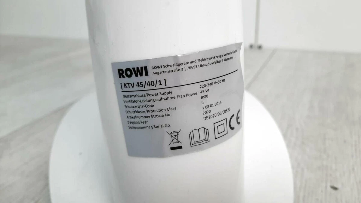 ROWI KTV 45/40/1 Tischventilator mit 3 Geschwindigkeitsstufen 