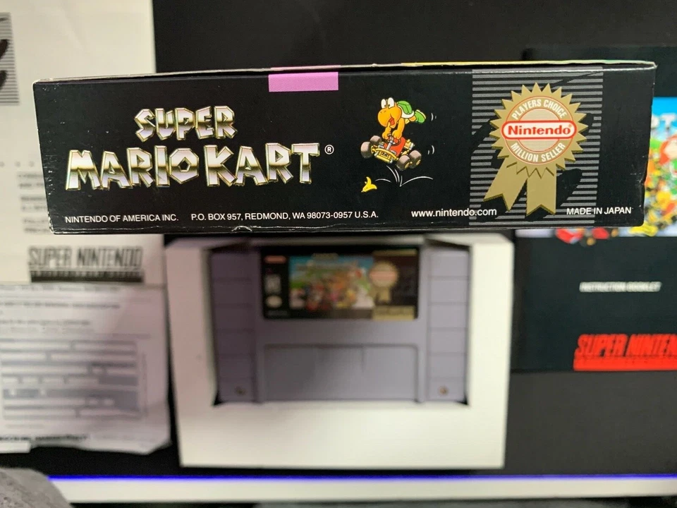 Super Mario Kart SNES Nintendo Video Game CIB, Condition Amazing Box - Image 4 of 4