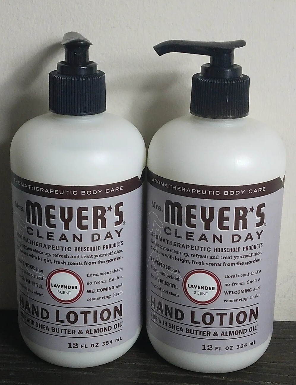 2 Pack Mrs. Meyer's Clean Day Hand Lotion Long , Non-Greasy Moisturizer 12 oz