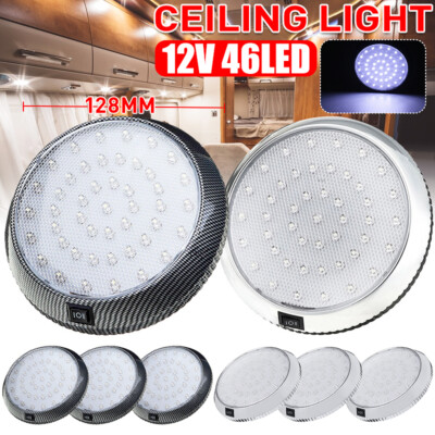 Plafonnier LED Caravane Camping-Car Bateau 840 Lumens 12V - Ø220 X 50 Mm