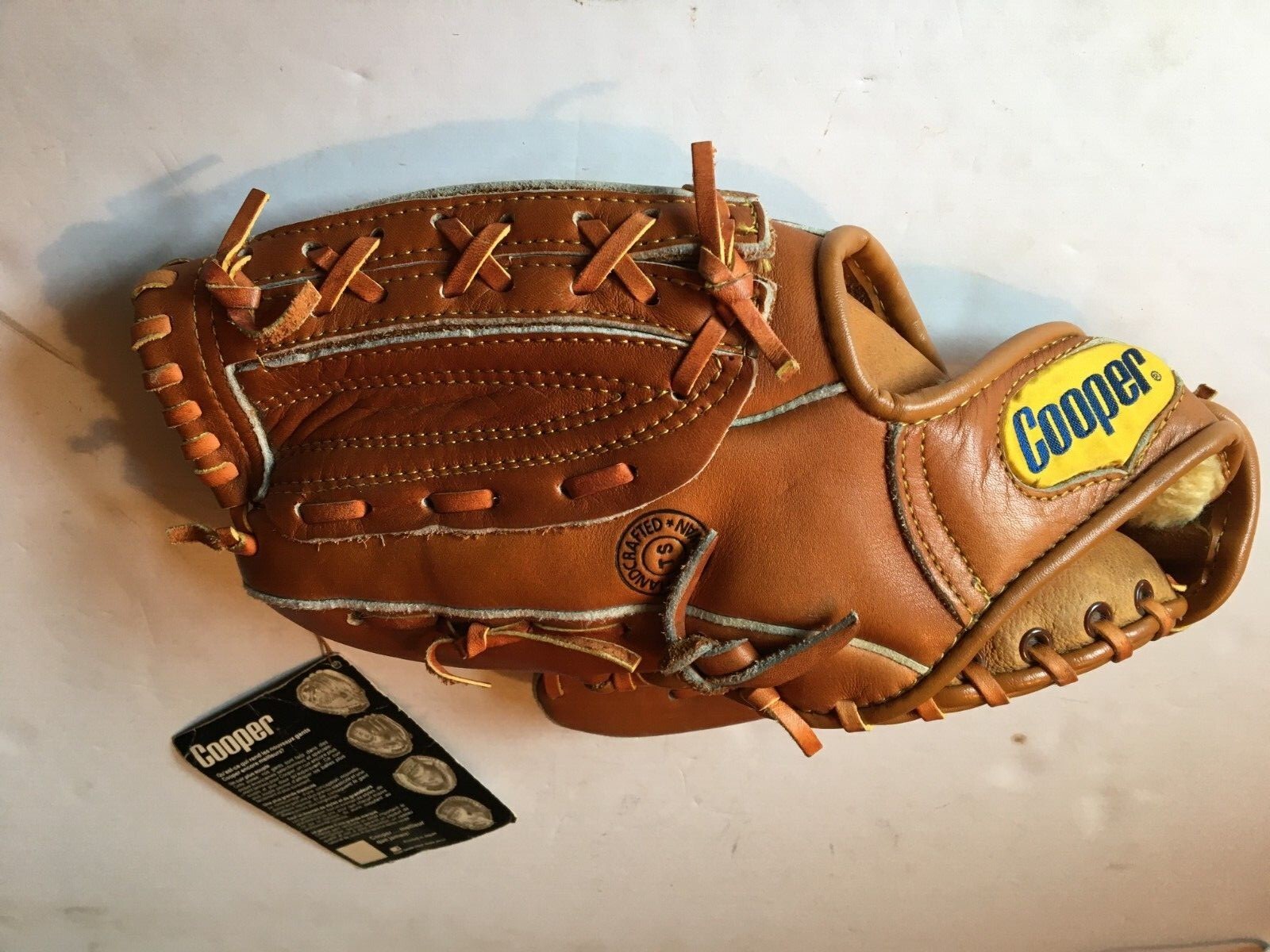 Cooper Baseball Glove right hand made of soft tanned steerhide with tag