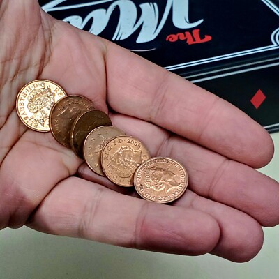 10 Coins - Atracted to Magnets - Magician Prop UK Pennies - Magnetic Coin Tricks