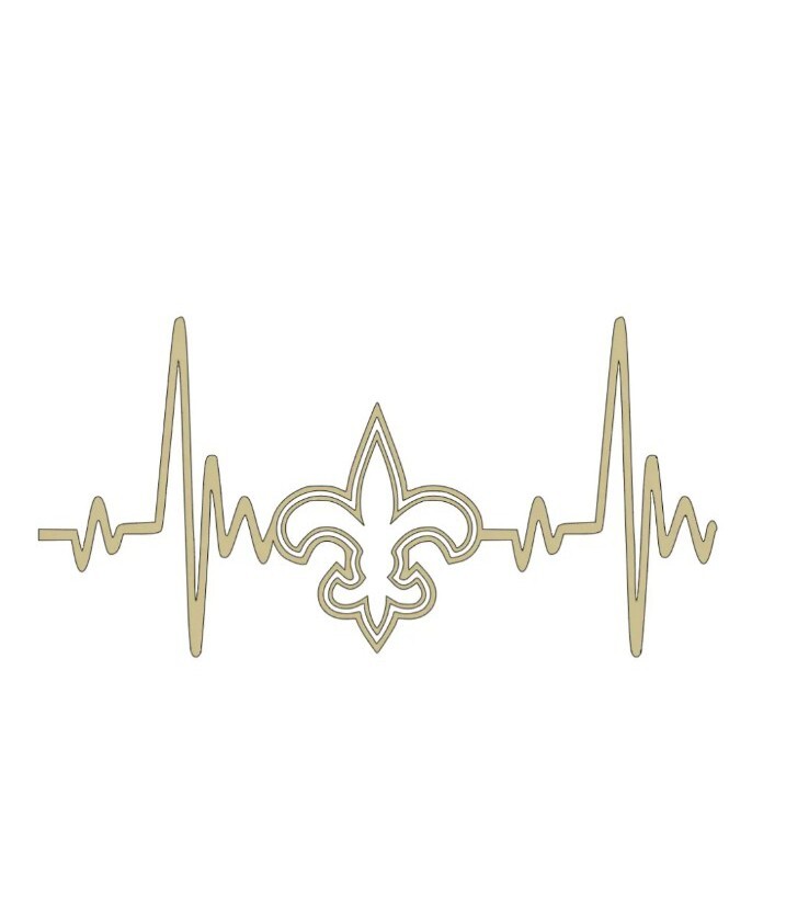 New Orleans Saints Heartbeat Vinyl Decal Window Truck Sticker Laptop 
