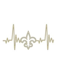 New Orleans Saints Heartbeat Vinyl Decal Window Truck Sticker Laptop
