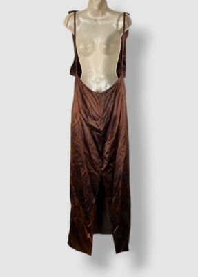 LOEWE Women's Brown Silk Metal Pin Square Top Satin Gown Dress Size 40 | eBay LOEWE Women's Brown Silk Metal Pin Square Top Satin Gown Dress Size 40 | eBay