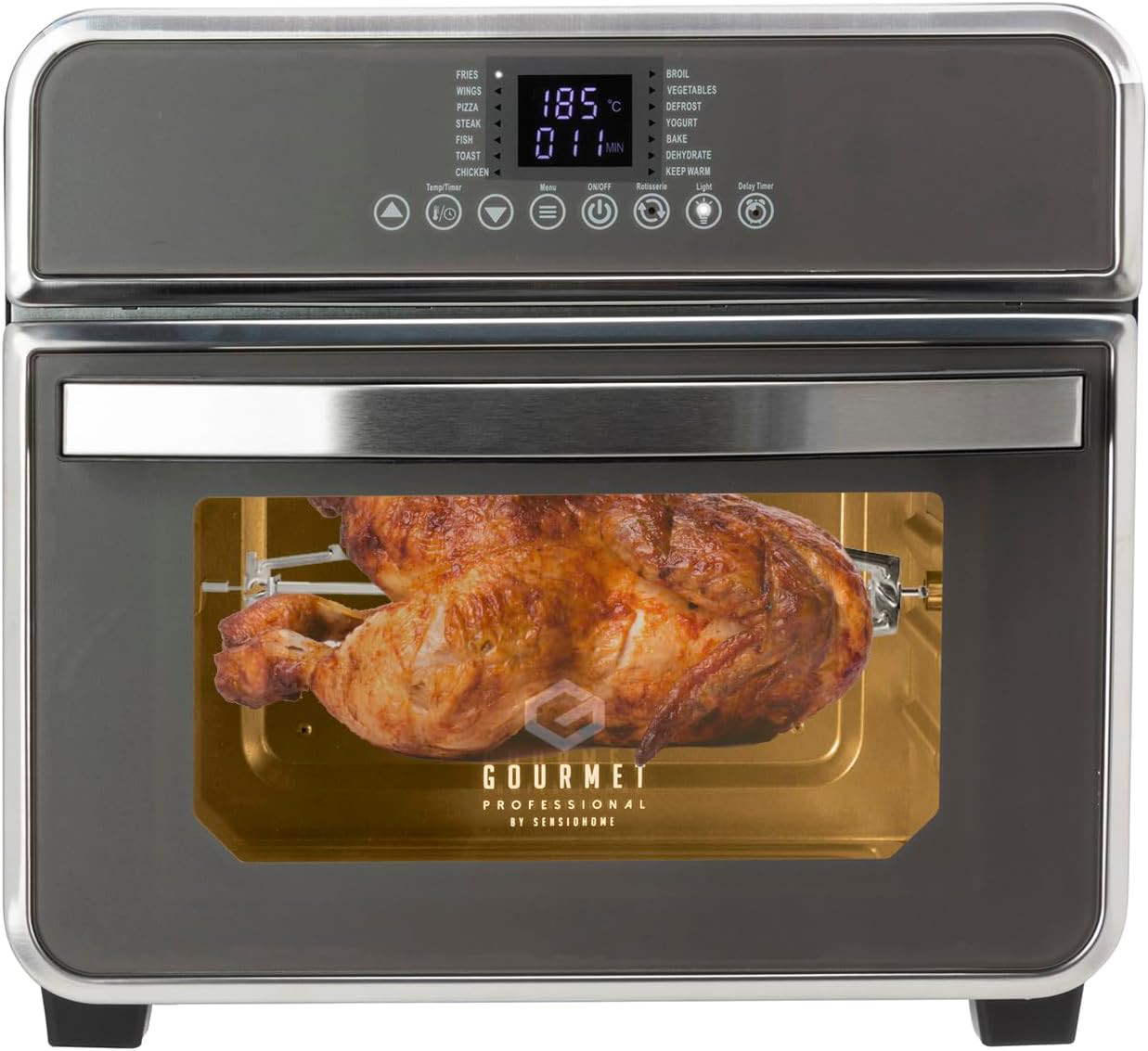 Horno Freidora de Aire Sensio Home Gourmet Pro Clean Cook - Deshidratador 1600W | 15L con