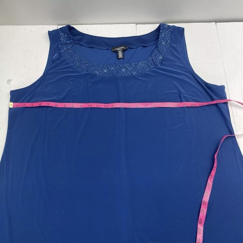R&M Richard’s Blue Mesh Sparkle Inset Dress With Jacket Women’s Size 3X - Picture 10 of 12