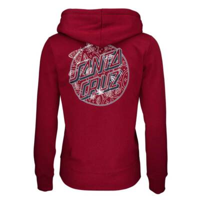 Santa Cruz Womens Moonlight Variation Hood Ruby Red Sweatshirt - Damenbekleidung