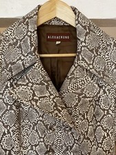 Alexa Chung Jacke Animal print 12 40 Schwarz Weiß Kunstleder