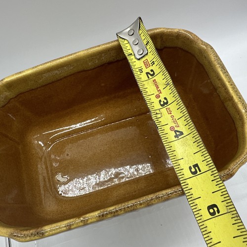 Vintage Haeger Pottery 225 Planter Gold Brown Rectangular Made In USA - Picture 8 of 9
